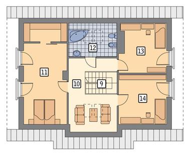 RZUT PODDASZA POW. 59,2 m²